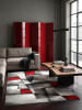 KADIMA DESIGN Kurzflorteppich Patchwork pflegeleicht Wohnzimmer Schlafzimmer Flur in Rot