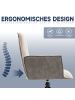 Home Nature Wohnkonzept Essstuhl aus Cord quadratisch 360° drehbar in Beige 50x47x92 cm