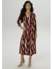 Aniston SELECTED Jerseykleid in camel-bordeaux-beige-braun-rosa