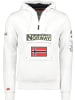 Geographical Norway Hoodie "Gymclass Men Hz 100 Db" in Weiß