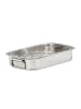 relaxdays Bräter in Silber - (B)28 x (H)5,5 x (T)20 cm
