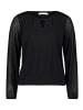 BETTY & CO Blusenshirt mit Raffung in Schwarz/Schwarz