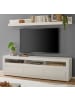 Furn.Design Wohnzimmer-Set Wandboard weiß matt, Evoke Eiche, Set 2-teilig 217 cm