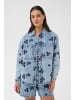 Kaffe Jacke KAbabena Relaxed fit in Blue Denim W/ Navy Flower Emb.