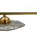 Mauro Ferretti Metallener Kronleuchter mit grauen Glasverzierungen, 100 x 24 x 18 cm