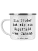 Mr. & Mrs. Panda Tasse Spruch Bruder Superheld mit Spruch in Weiß