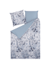 Beliani 3-tlg Bettwäsche BALLARD in Blau/Grau/Weiß