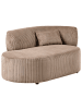 Beliani Chaiselongue VANVEY in Beige/Schwarz - (W) 147 x (H) 73 x (L) 78 cm