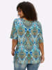 sheego by Joe Browns T-Shirt in aquamarin-royalblau-gemustert