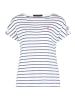 Betty Barclay Casual-Shirt mit U-Boot-Ausschnitt in Weiß/Blau
