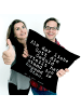 Mr. & Mrs. Panda Kissen Als der liebe Gott... mit Spruch in Schwarz