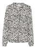 Kaffe Langarm-Bluse KAellen Regular fit in Black/White Leaf Print