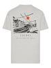 F4NT4STIC T-Shirt Escape Discover the World Town Train Station in grau meliert