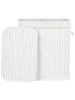 Beliani Wäschekörbe KALTHOTA in Weiß - (W) 52 x (H) 60 x (L) 34 cm