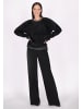 Usha Damen Pullover in Schwarz Wollweiss