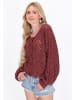 IZIA Women Cardigan in burgundy