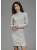 Laura Scott Strickkleid in hellgrau melange