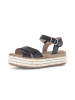 Gabor Plateau Sandalen in schwarz