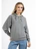 DreiMaster Damen Kapuzenpullover in Grau Melange