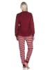 NORMANN Frottee Schlafanzug Bündchen - 82648 in rot