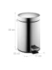 relaxdays Kosmetikeimer in Silber - 3 Liter