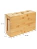relaxdays Kabelbox in Natur - (B)32 x (H)11 x (T)22 cm