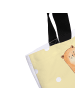 Mr. & Mrs. Panda Strandtasche Katze Wolle mit Spruch in Gelb Pastell