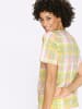 Sieh an! Kurzarm-Shirt in zitrone-rosé-kariert