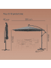 SONGMICS Sonnenschirm Sheld in Grau - (D)350 x (H)260 cm