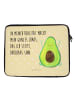 Mr. & Mrs. Panda Notebook Tasche Avocado Glücklich mit Spruch in Gelb Pastell