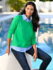 Heine Sweatshirt in grasgrün-himmelblau