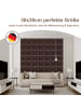 Yalion 4er-Set Wandkissen aus Stoff 30x30cm 3D Gepolsterte Wandpaneele in Dunkelbraun