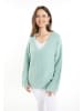 usha WHITE LABEL Damen Strick Pullover in Eismint Melange