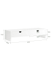 SoBuy Monitorständer in Weiß - (B)47 x (H)11 x (T)18cm