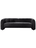 Beliani 3-tlg 3-Sitzer Sofa LEIREN in Schwarz