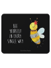 Mr. & Mrs. Panda Mousepad Biene Blume mit Spruch in Schwarz