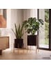 FineBuy Vase in Schwarz / Metall / 30x30x44