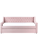 Beliani Tagesbett MONTARGIS in Rosa - (W) 91 x (H) 94 x (L) 219 cm