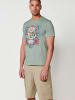 KOROSHI Kurzarm-t-shirt. in khaki