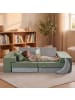 relaxdays 10tlg. Kinder-Spielsofa Set "Velours" in Grau/ Grün - (B)140 x (H)45 x (T)65 cm