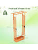 COSTWAY Blumenkasten mit Rankgitter 110x35x227 cm in Orange