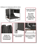 MCW Lounge-Gartenliege M63b, Dunkelgrau Polster grau