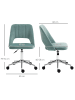 Vinsetto Bürostuhl-49B x 60T x 79-91H cm-Grün