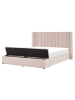Beliani Doppelbett NOYERS in Rosa - (W) 190 x (H) 132 x (L) 247 cm