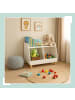 relaxdays Kinderregal in Weiß/ Natur - (B) 72 x (H) 52 x (T) 38 cm