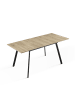 B&D Home Ausziehtisch MARA in Sandeiche - (B)120-160 x (H)76 x (T)80 cm