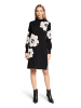 Betty Barclay Strickkleid mit Stehkragen in Patch Black/Cream