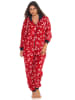 NORMANN Jumpsuit Overall Kapuze wterlichen Design - 51281 in rot