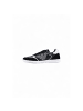 EA7 Emporio Armani Schwarz Schwarz und Weiß Leder Sportsneaker