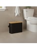 relaxdays Toilettenpapier Aufbewahrung in Schwarz - (B)45 x (H)33 x (T)16 cm